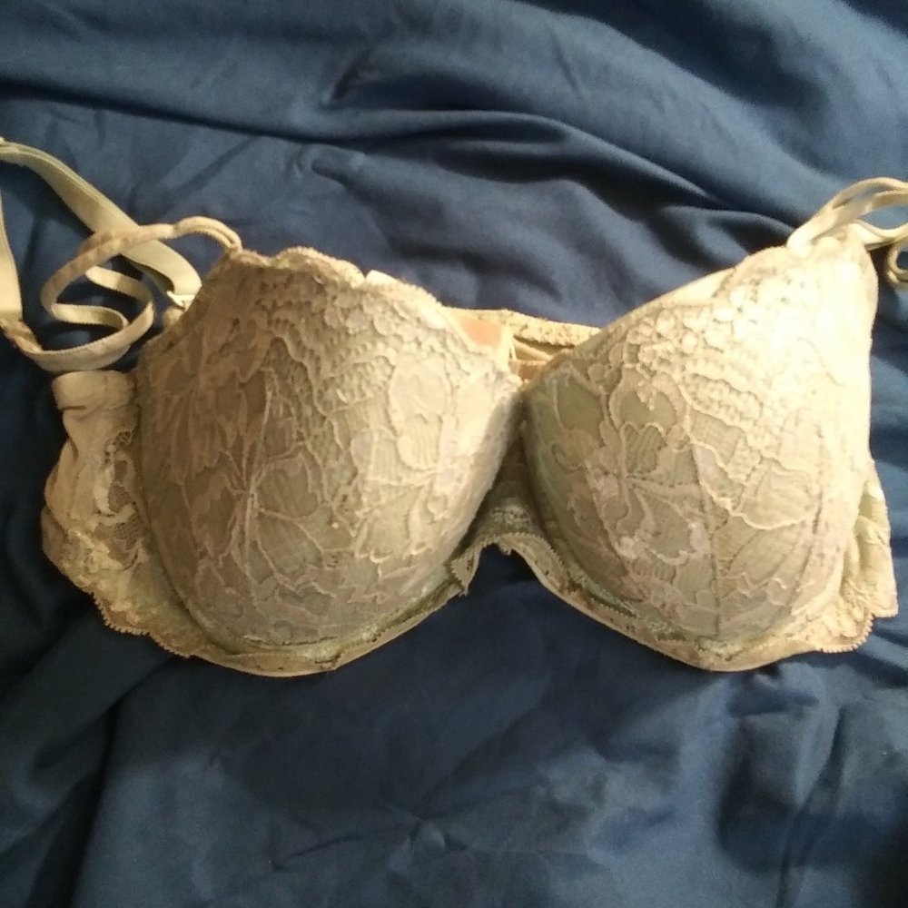 PINK Turquoise lace bra